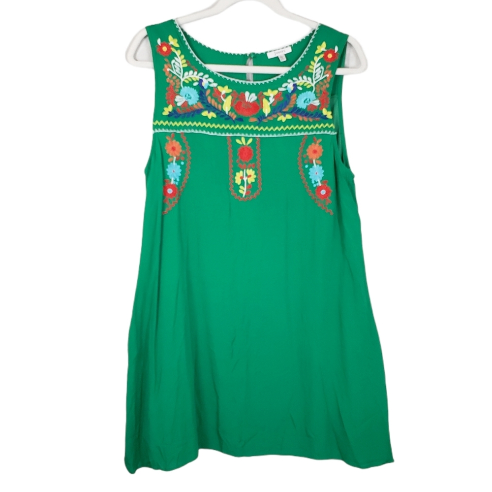 Mexican style Embroidered Sleeveless Dress